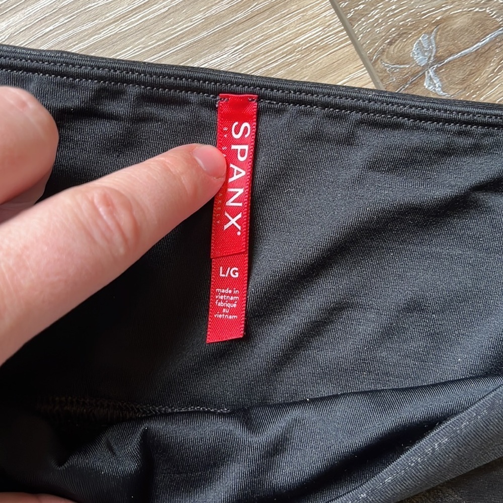 Spanx Black Moto Faux Leather Leggings - Picture 6 of 10